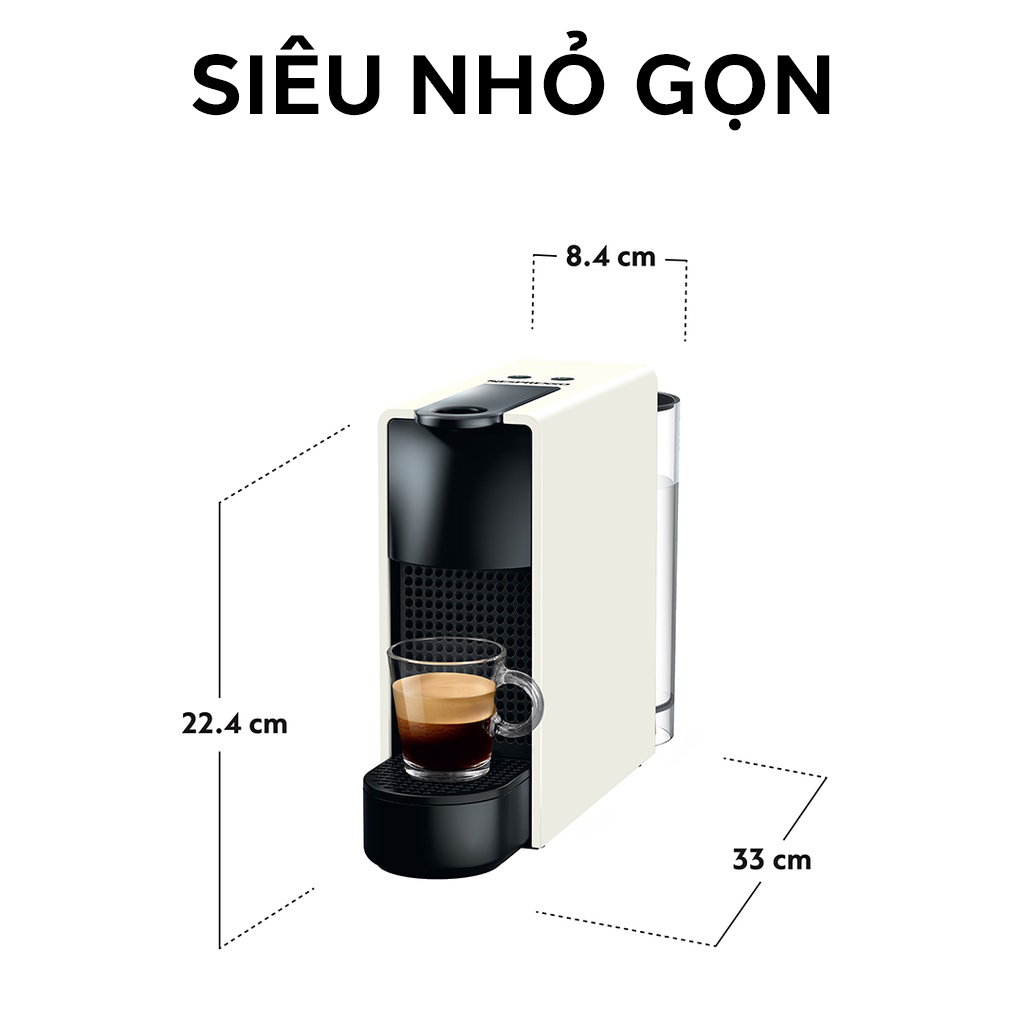 Máy pha cà phê viên nén Nespresso Essenza Mini - Trắng