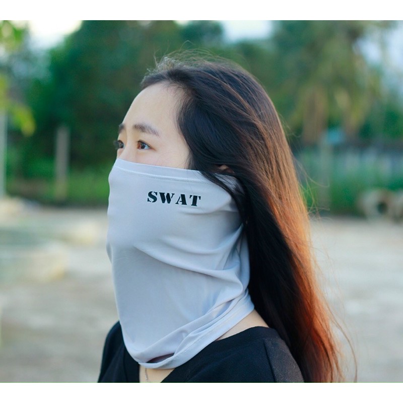 Giá Tốt-Khăn đa nắng Swat full xám cáo cấp dạng ống-chống năng-đi phượt-chống bụi