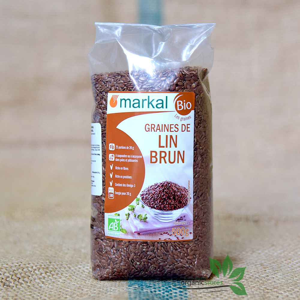 Flax seed yellow and brown organic MARKAL 500g