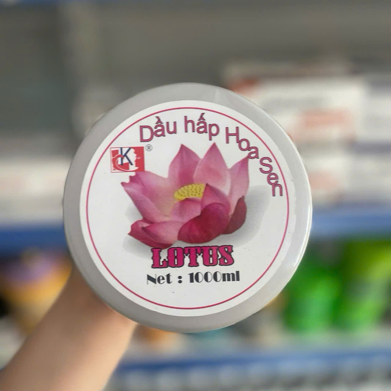 Jar of Oil-Absorbing Cream - Hair Treatment - Hair Conditioner Pink Lotus