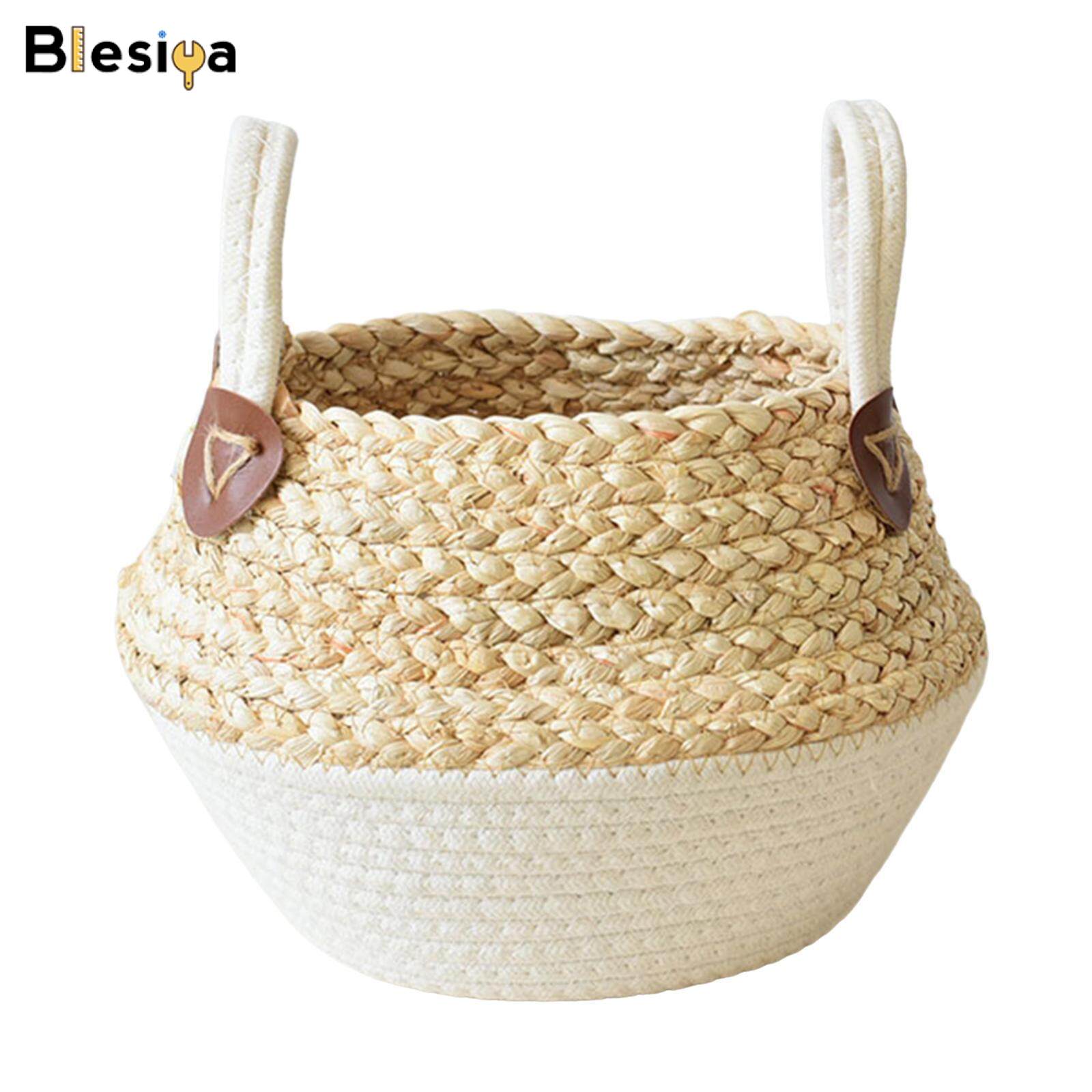 Blesiya Woven Storage Baskets Decorative Woven Basket for Closet Dorm