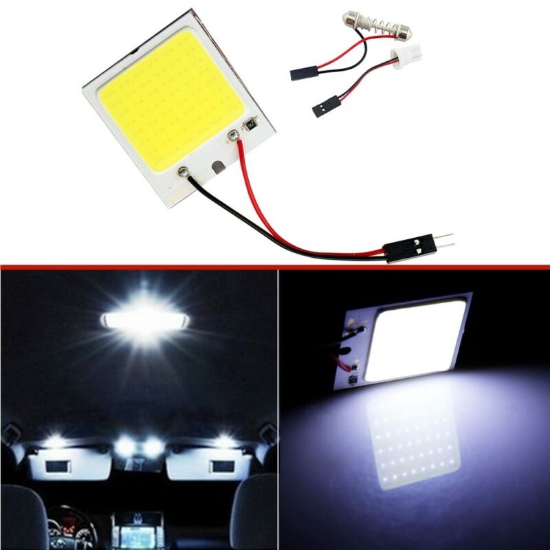 Đèn led t10 ánh sáng trắng gắn đèn trần, đèn nội thất ô tô 48smd chip cob