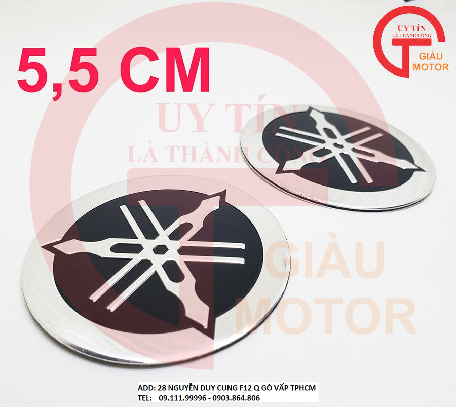TEM NHÔM LOGO YAMAHA TRÒN