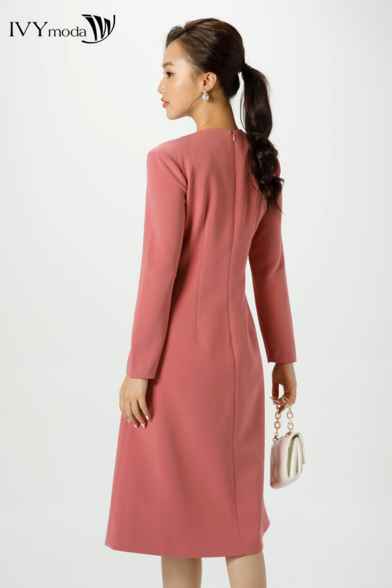Đầm xòe phối trái tim IVY moda MS 48M7180