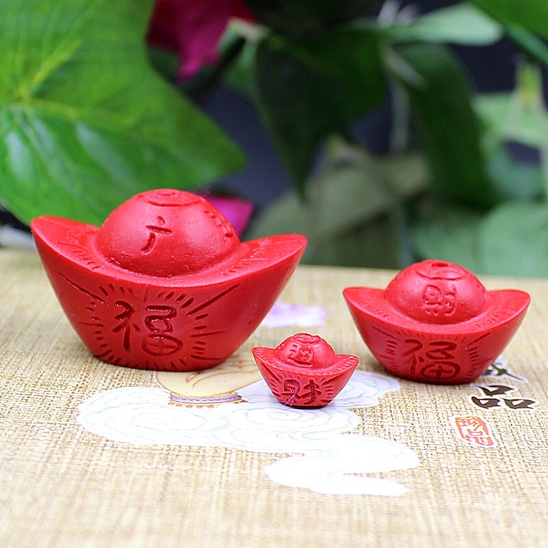 Charm đĩnh vàng chu sa - KL075