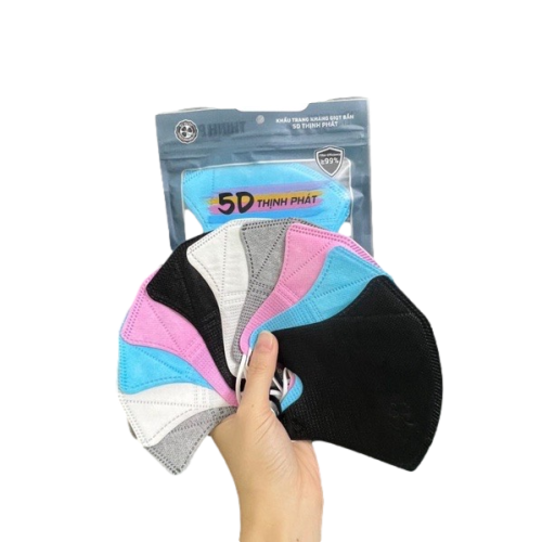 Combo 100 chiếc Khẩu Trang 5D Thịnh Phát lọc bụi mịn form ôm mặt
