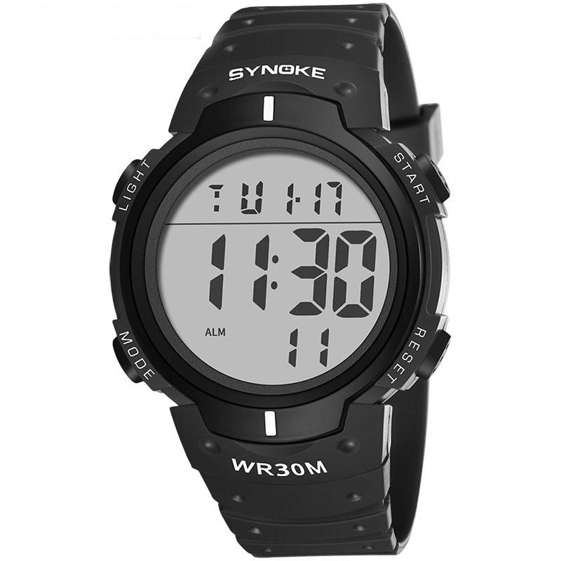 Đồng hồ thể thao nam - đồng hồ điện tử giá rẻ dây cao su Synoke 9668