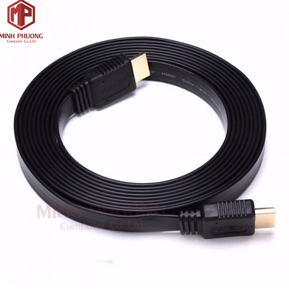 Dây cáp 2 đầu HDMI to HDMI 5M (Dẹt Đen)