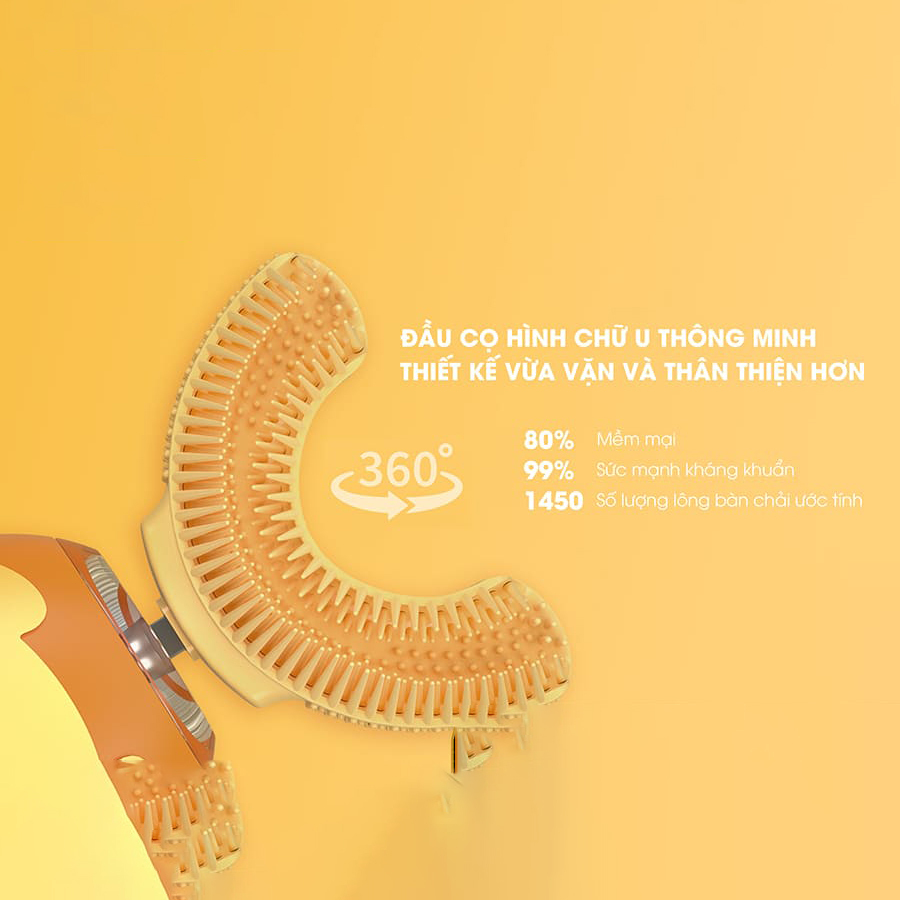 Bàn chải đánh răng tự động cho bé WK WT-C02 (Âm thanh tiếng việt) - BH 6 tháng