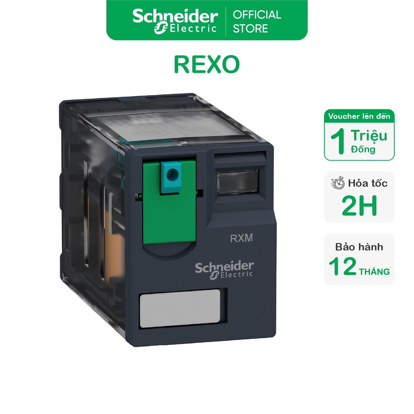 Relay trung gian - 2 Poles (8 chân) - 24VDC - Schneider Electric - RXM2AB1BD RXM2AB2BD
