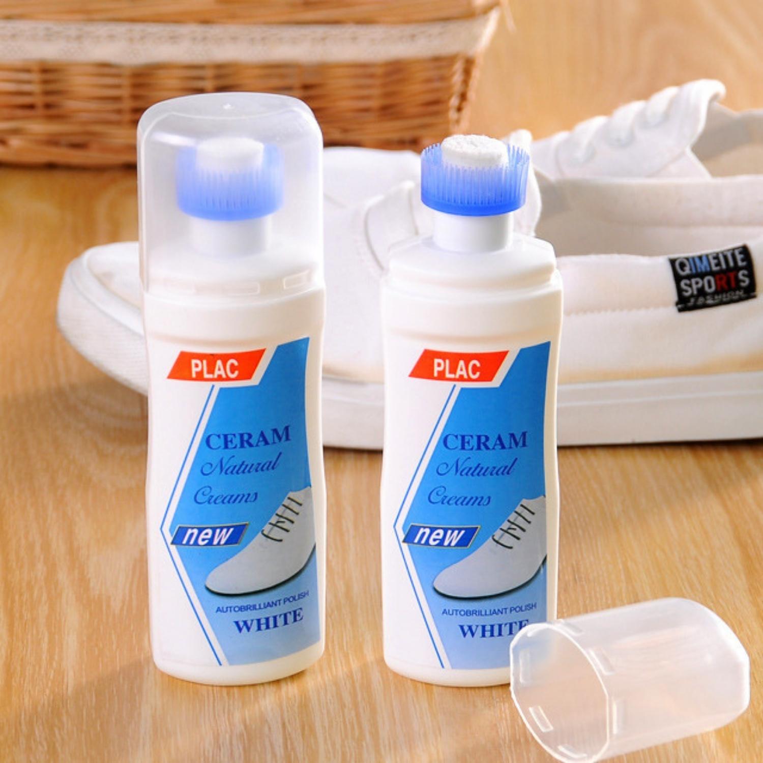 Shoe Cleaning Bottle with Silicone Brush Head 100ml, Shoe Spray Bottle to Help Clean Shoes, Bleach, Remove Stains