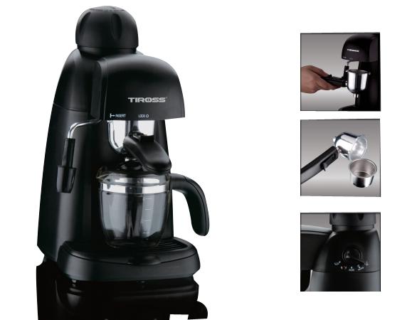 Máy pha cà phê Espresso Tiross TS620 (Đen)