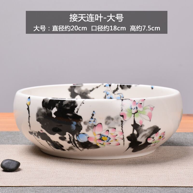 Chậu hoa thủy tiên gốm cực lớn, bát tháp tre, sen, đồng tiền, hoa sen, chậu thủy canh không lỗ, đĩa cây xương rồng