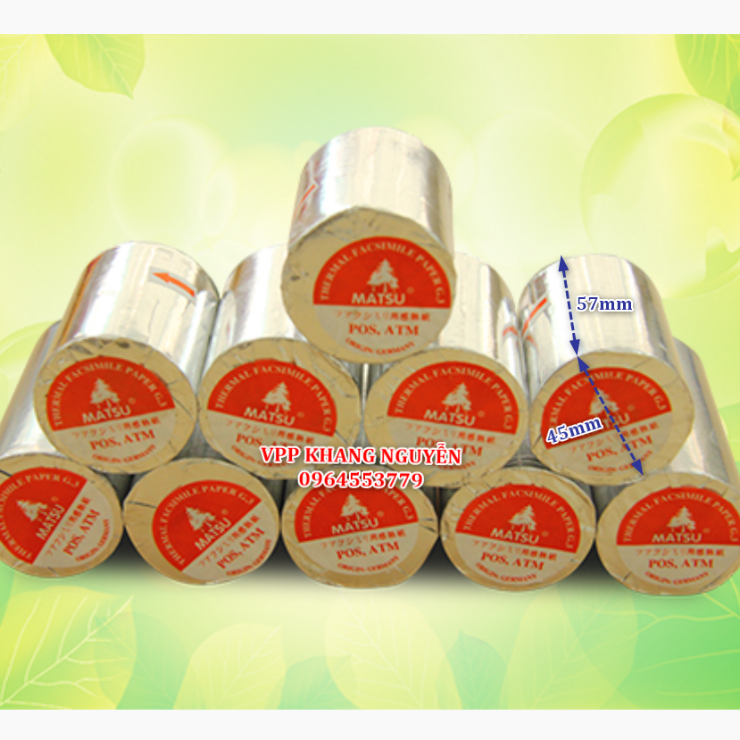 [HCM]GIẤY IN BILL K58 (57mm)-Lốc 10 Cuộn - Tùy Chọn Đường Kính