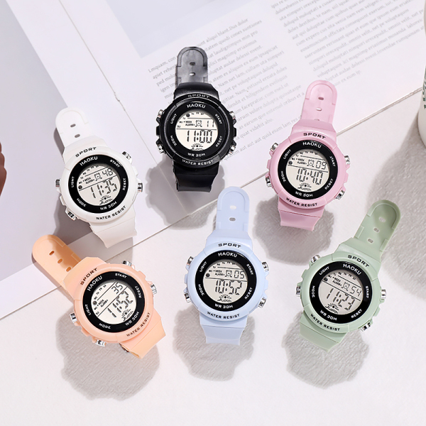 Giá bán Đồng hồ điện tử nữ HK01 full chức năng, thể thao cá tính, mặt tròn cực đẹp, kiểu dáng Hàn Quốc