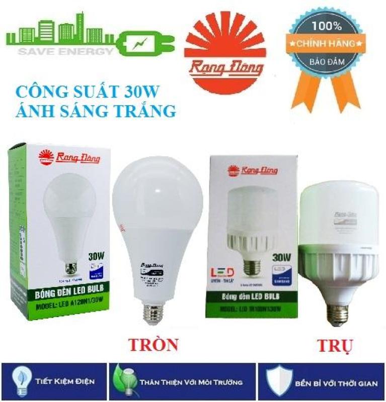 bóng đèn led tiết kiêm điện / Bóng đèn LED Rạng Đông BULB Tròn / Trụ 30W_Ánh sáng trắng