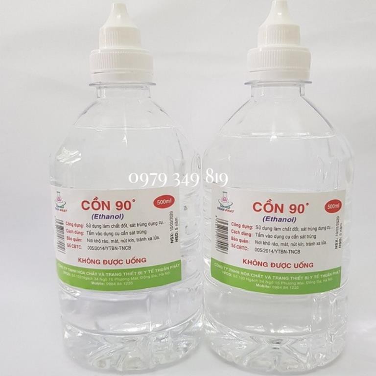 Cồn y tế 70 độ, cồn 90 độ dùng lau vết thương