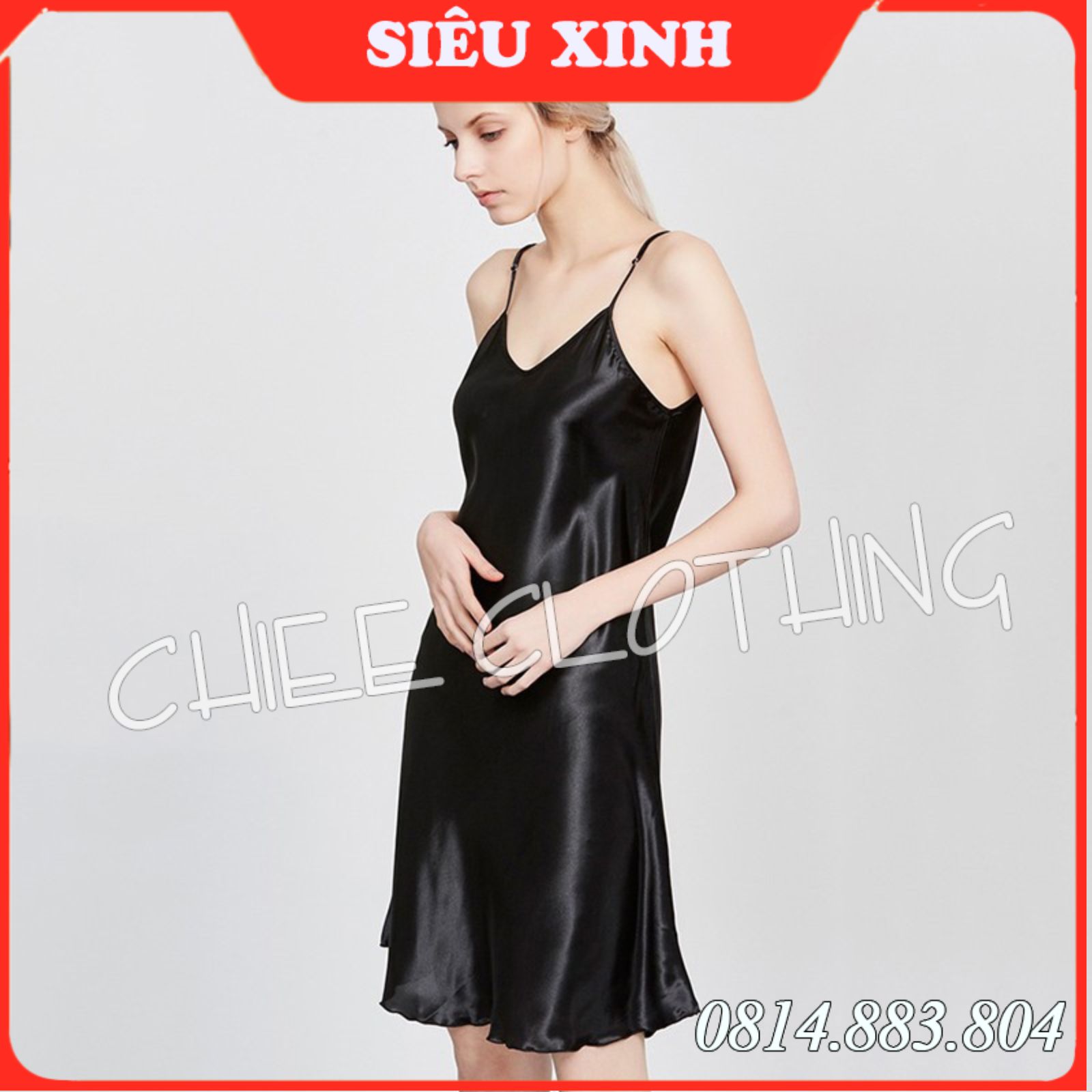 Váy Ngủ | Đầm Ngủ Lụa Cao Cấp Gấu Lượn Sóng