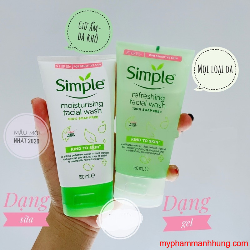Sữa rửa mặt Simple Refreshing Facial Wash 150ml