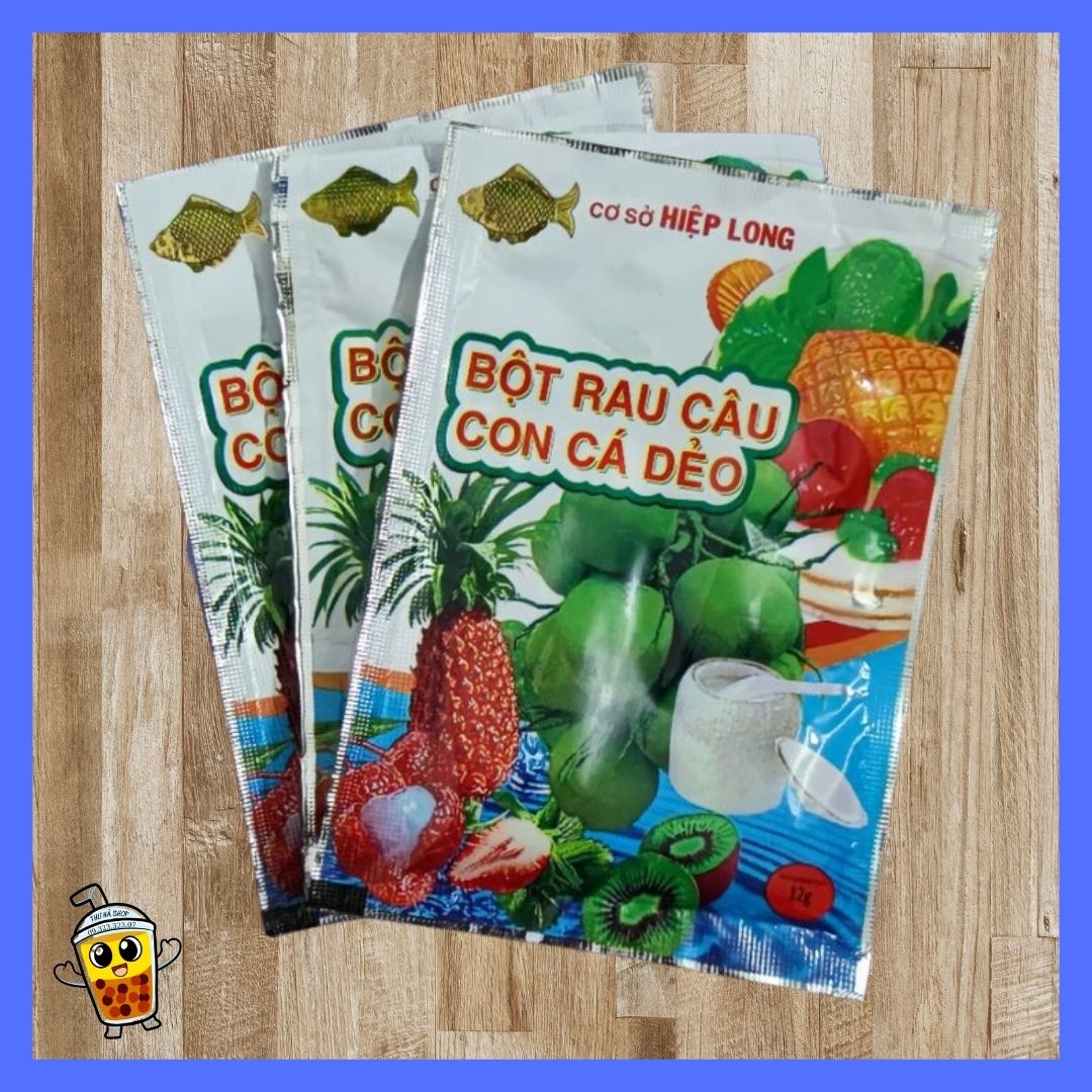 (3 gói)Thạch rau câu con cá dẻo Hiệp Long