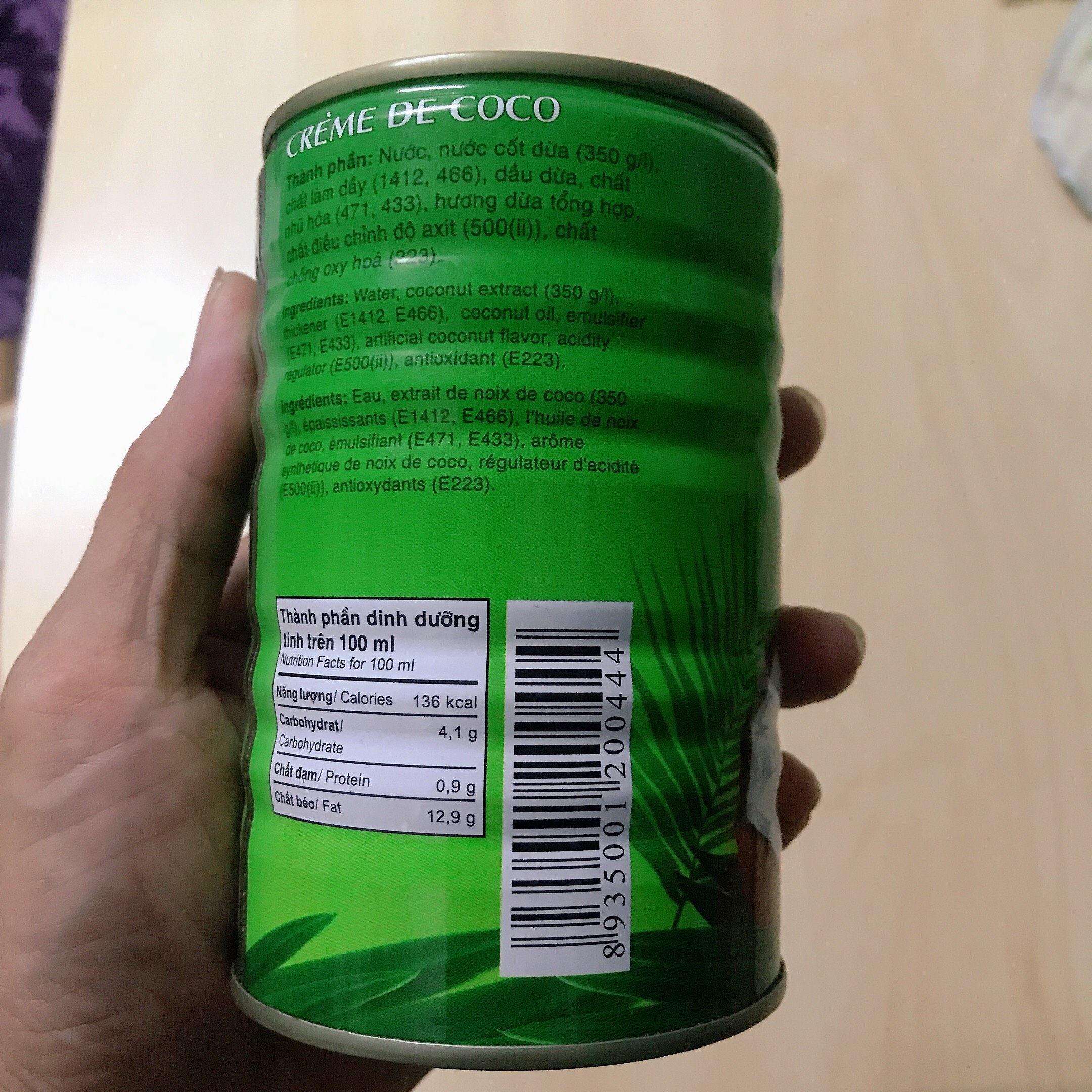 Nước Cốt Dừa Lon Wonder Farm Lon 400ml