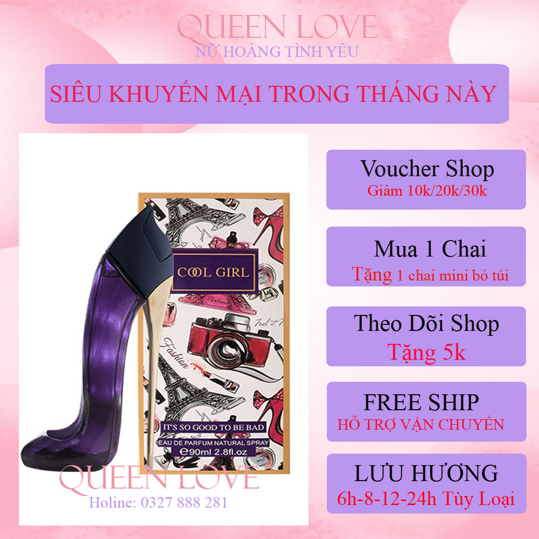 Nước hoa nữ hình chiếc guốc tím siêu xinh mùi thơm đê mê