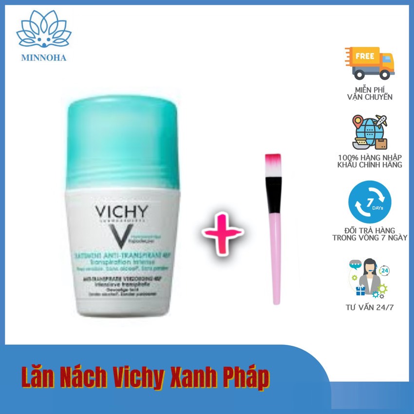 [Freeship+Quà 10k]Lăn nách khử mùi Vichy Pháp ngăn mồ hôi tới 75% ngay từ lần lăn đầu tiên sử dụng- Minnoha Store