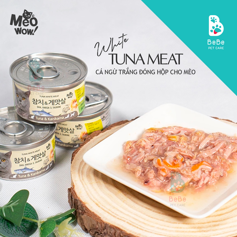 [Combo 10 - 12 Lon] Pate MEOWOW Từ Cá Ngừ Trắng Nhiều Vị Cho Mèo Mọi Lứa Tuổi