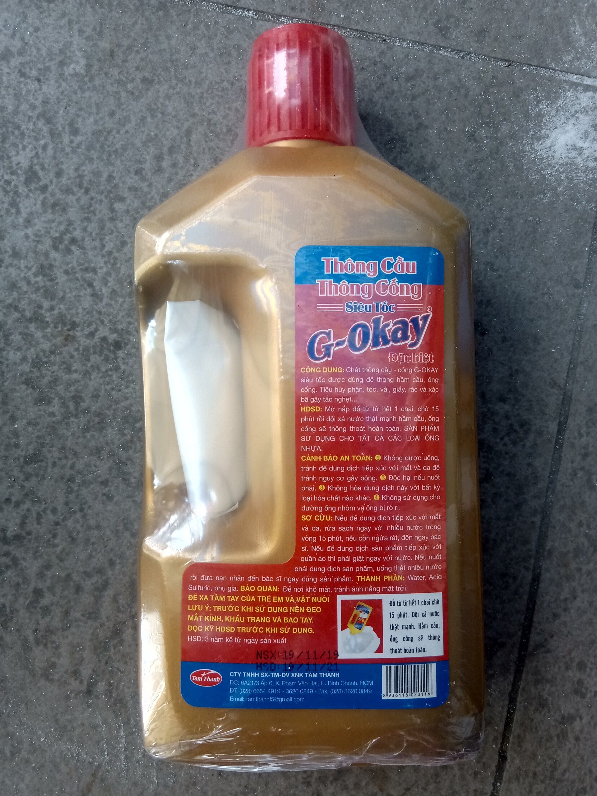 [HCM]Dung dịch thông cầu thông cống G-Okay. 900ml.
