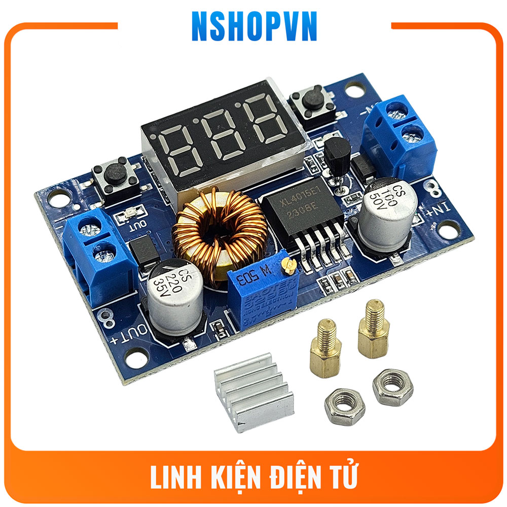Mạch giảm áp dc xl4015 có hiển thị
