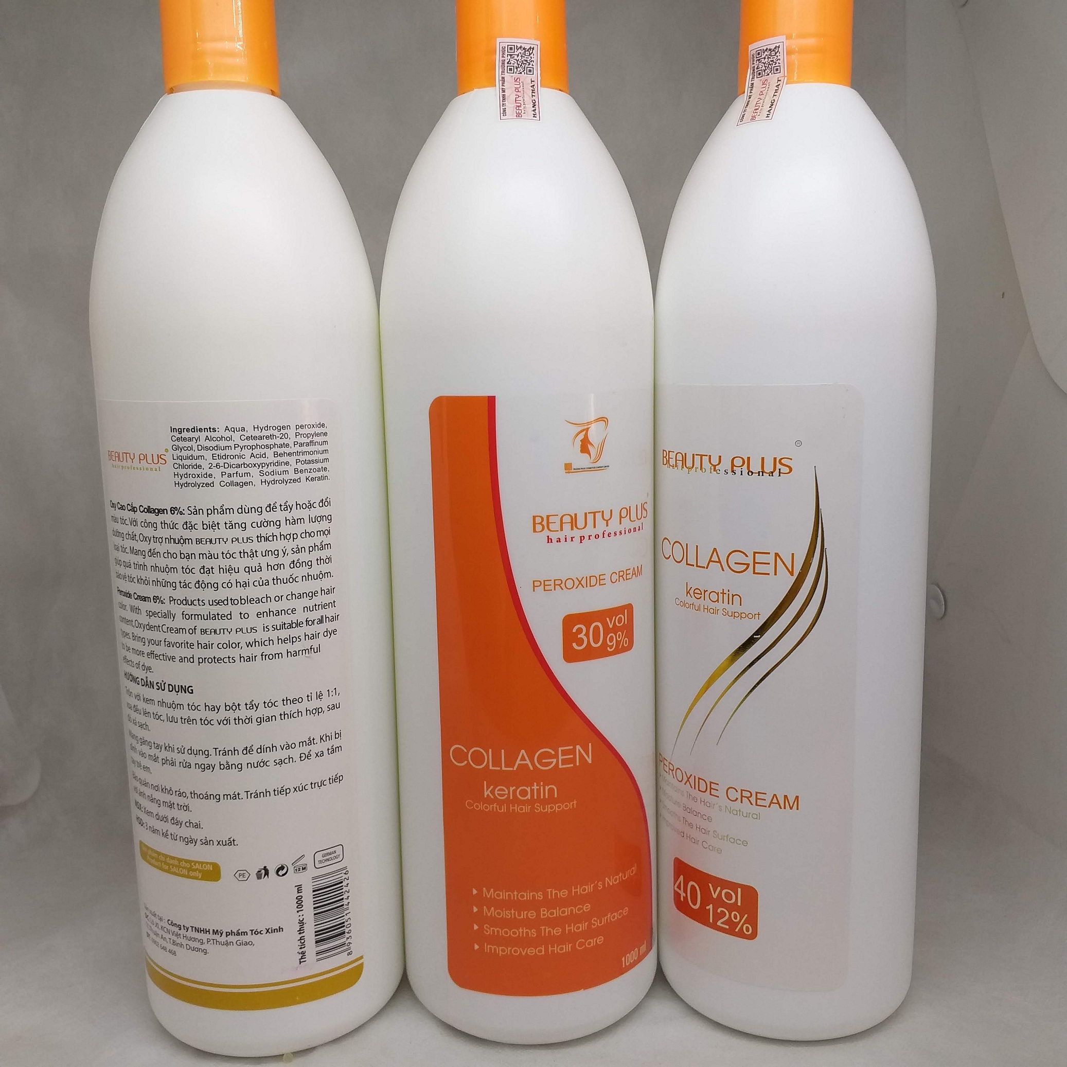 [HCM]OXY trợ nhuộm màu tóc không rát da đầu 1000ml Beauty Plus - 3% 6% 9% 12%
