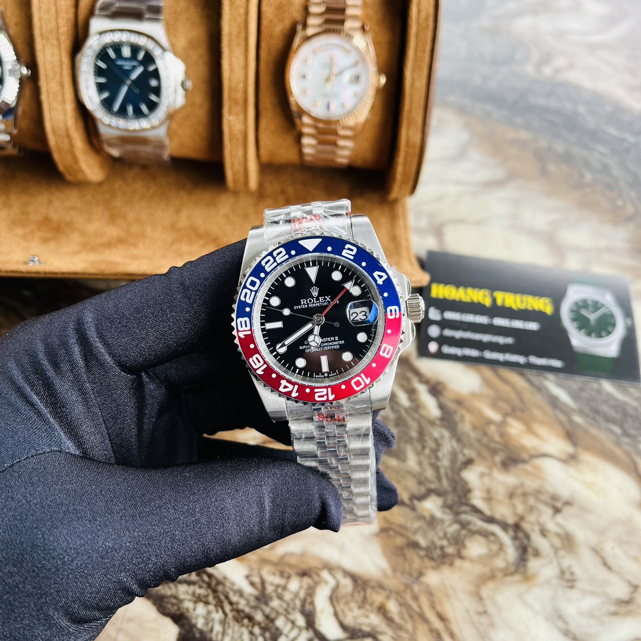 [ẢNH SHOP CHỤP] Đồng Hồ Nam R0LEX Pepsi và Batman Máy Cơ Automatic cao cấp