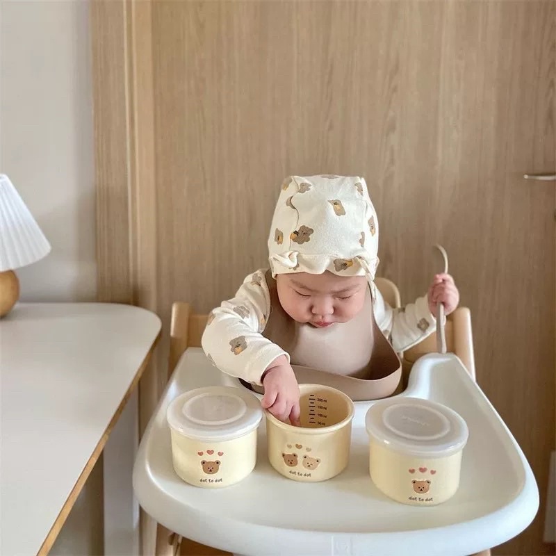 Hũ sứ đựng đồ ăn dặm cho bé phong cách Hàn Quốc