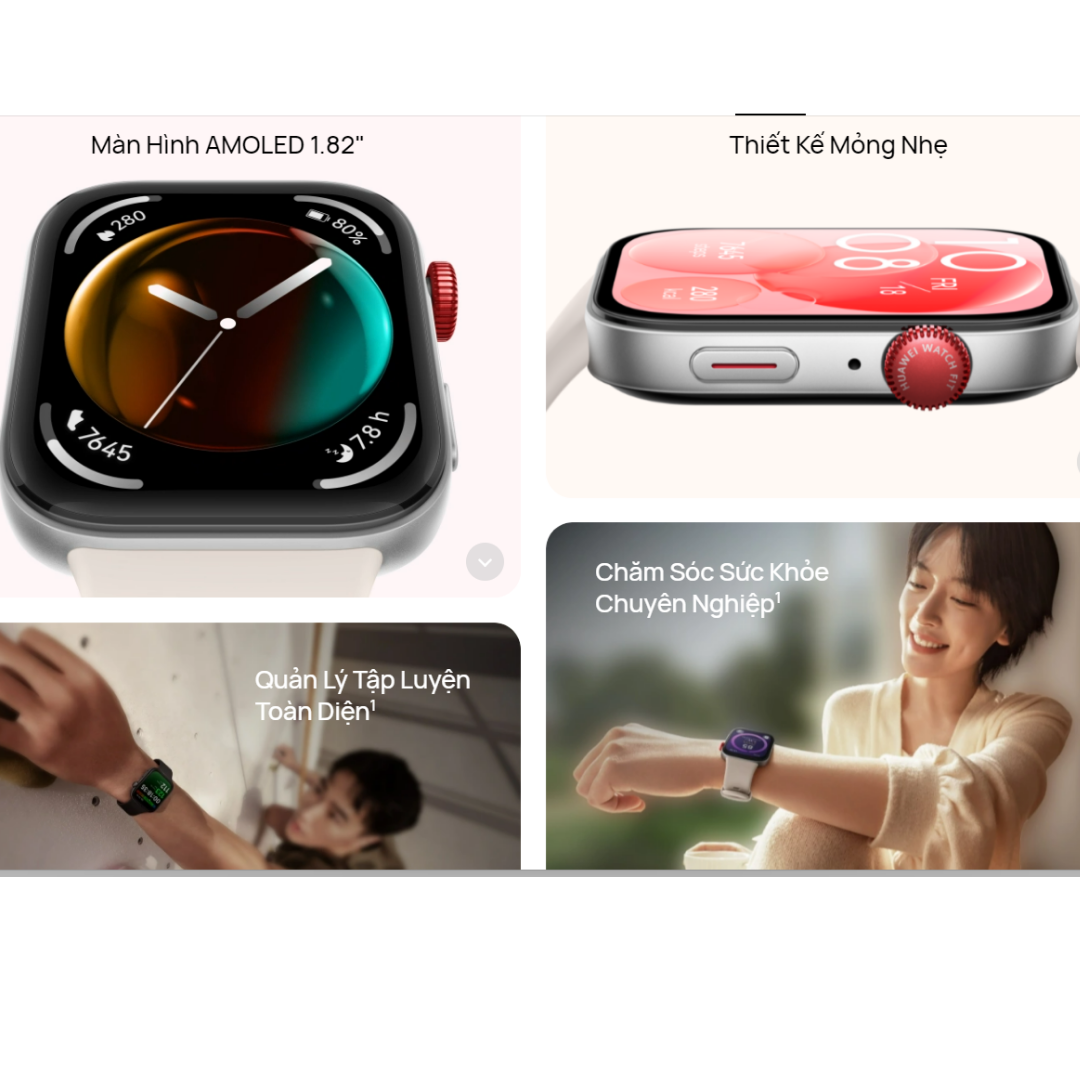 HUAWEI WATCH FIT 4/ FIT 3 Chính hãng | Mỏng Nhẹ | Thể Thao & Sức Khỏe | Lên Đến 10 Ngày Sử Dụng| ECG*