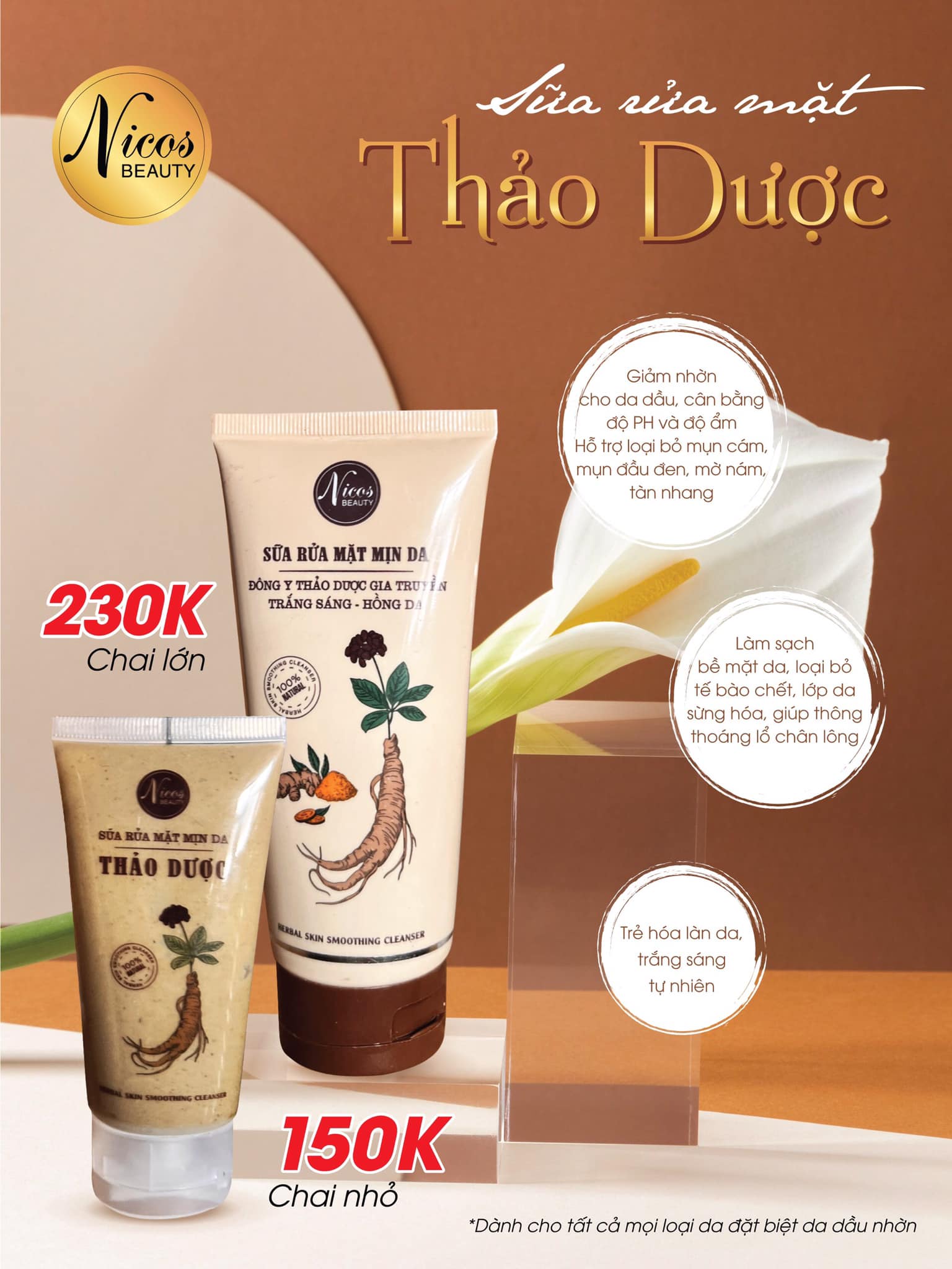 Sữa Rửa Mặt Đông Y Gia Truyền Nikos Thanh Nhi Chính Hãng