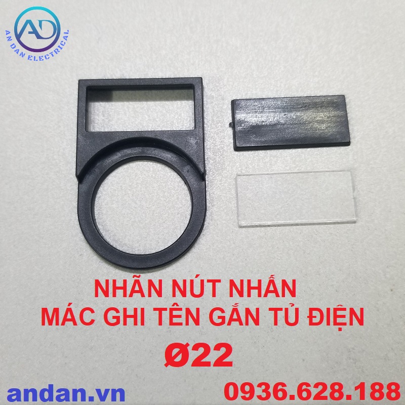 Mác ghi tên gắn tủ điện phi 16 22 25 30, nhãn nút nhấn d16 d22 d25 d30