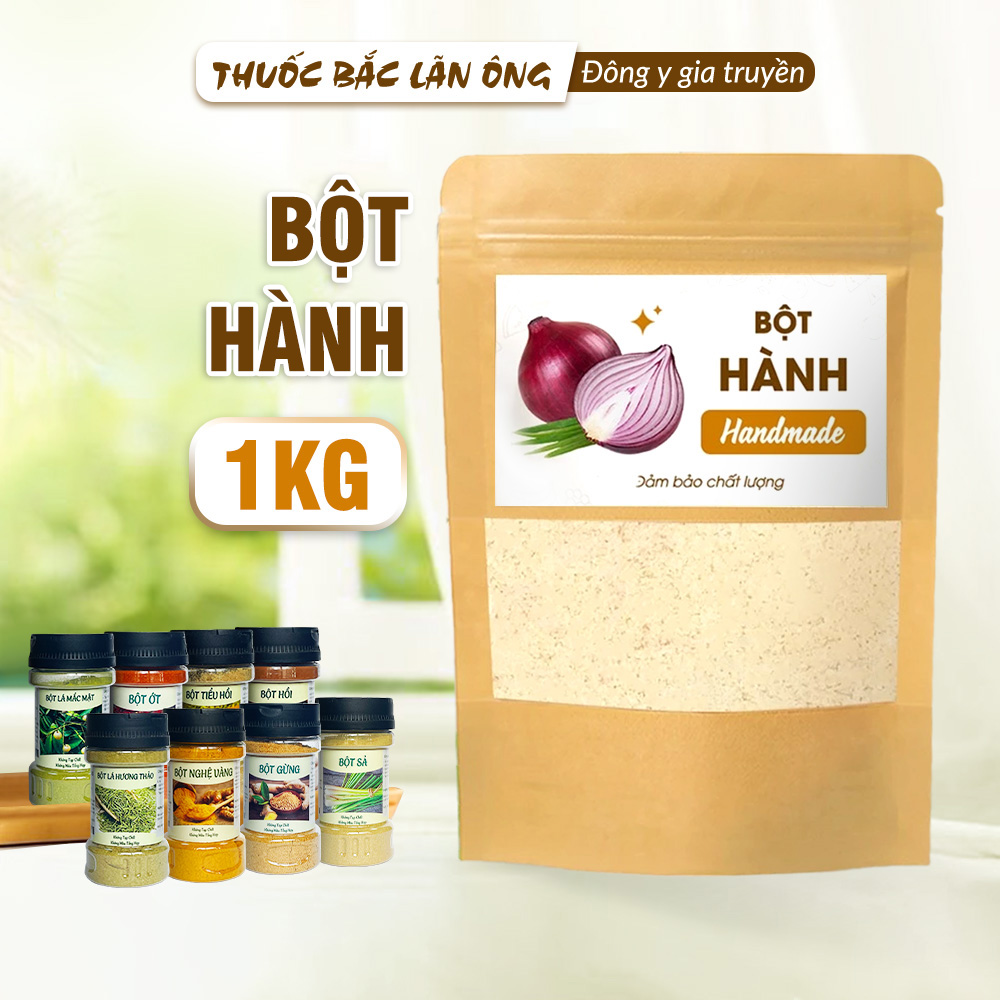 Bột hành tím nguyên chất 1kg (Bột hành ta, gia vị tẩm ướp thực phẩm thơm ngon)