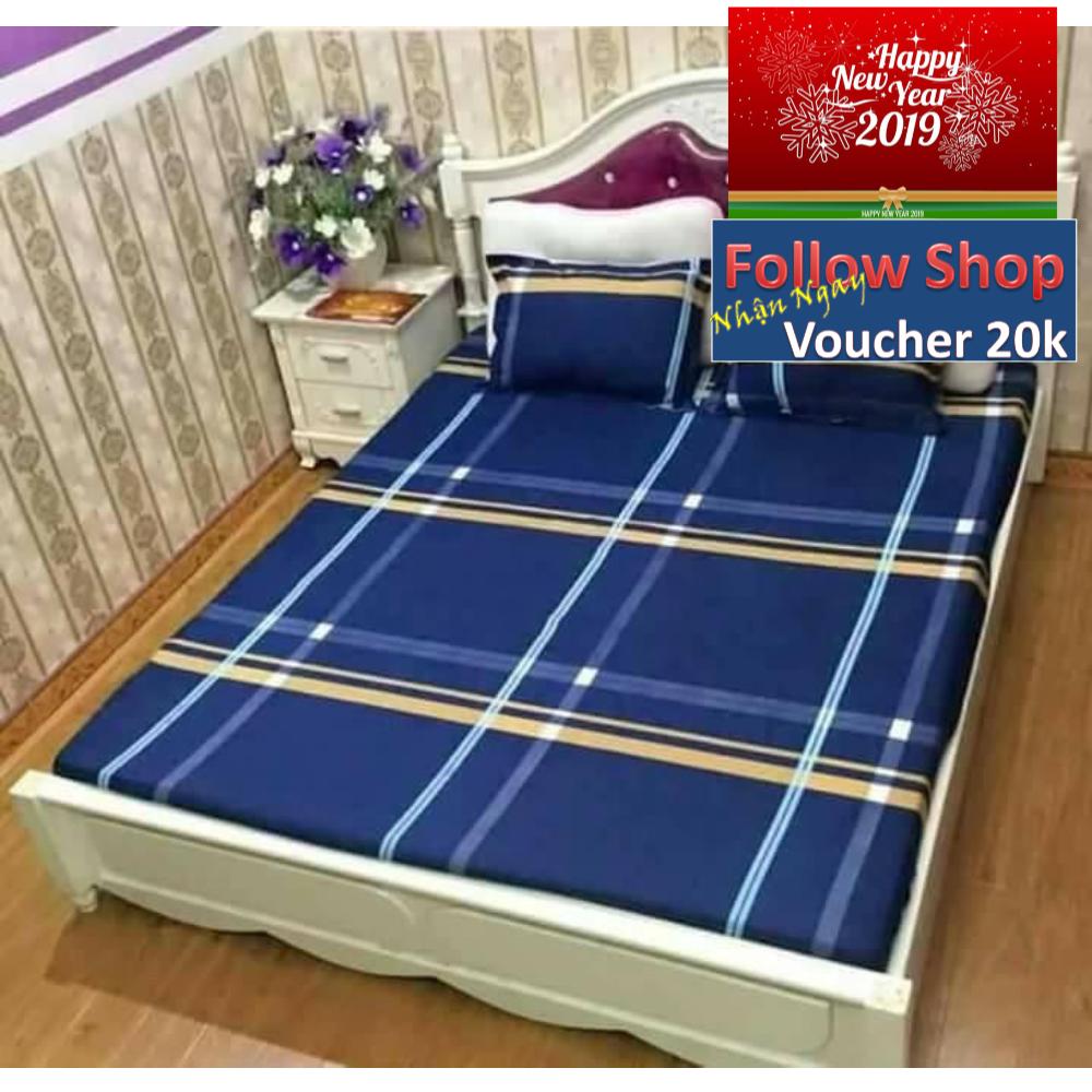 Bộ ga chun và 2 áo gối mỏng dành cho mùa hè ( Phù Hợp Nệm 1m8x2m) (RVT)