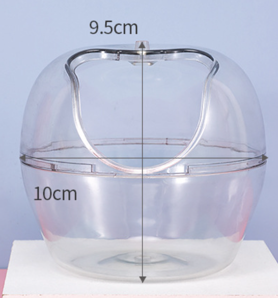 Nhà tắm mica trong mặt gấu cho hamster