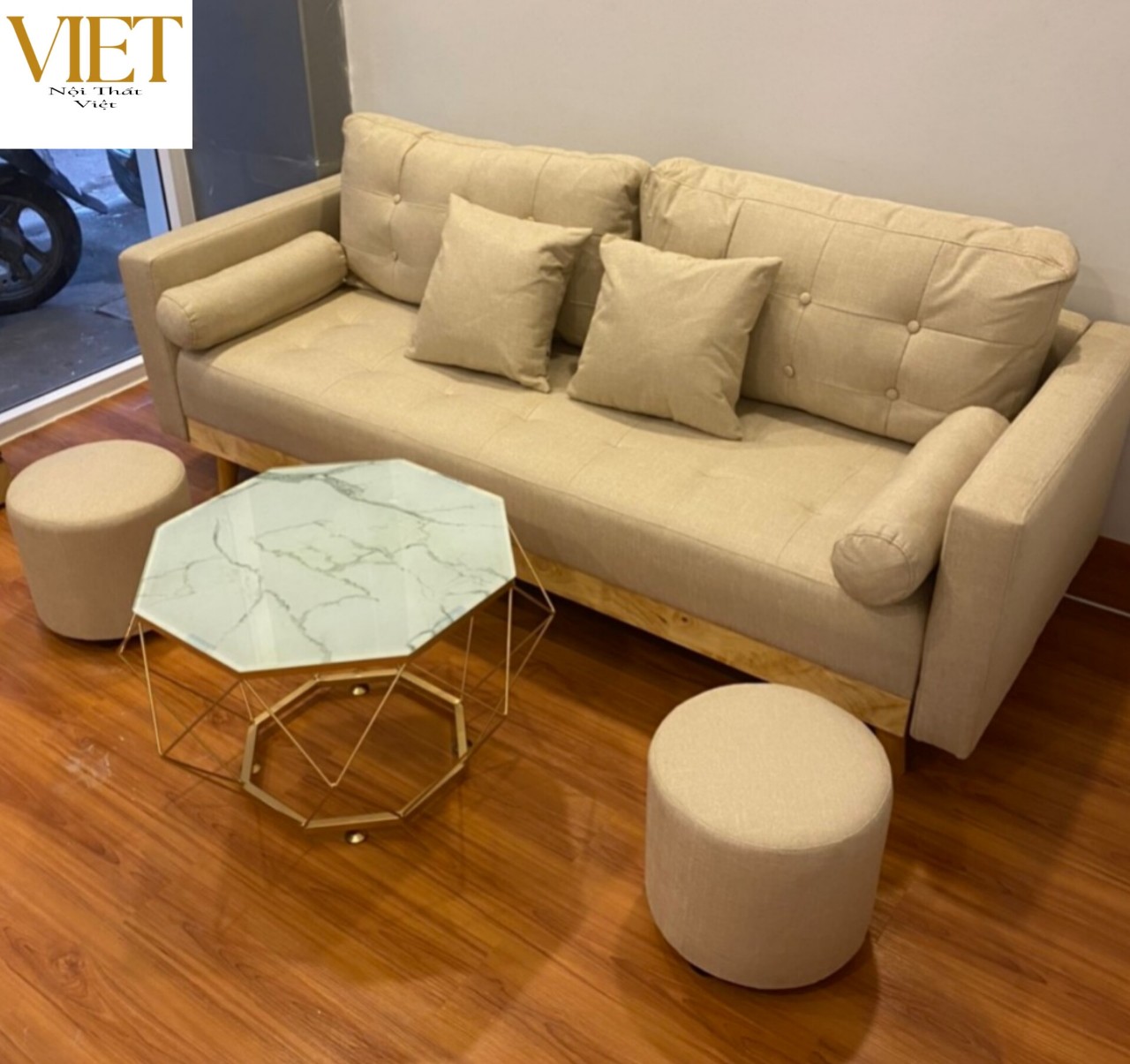 SOFA CÓ TAY , SOFA PHÒNG KHÁCH HIỆN ĐẠI ( TẶNG KÈM 4 GỐI )