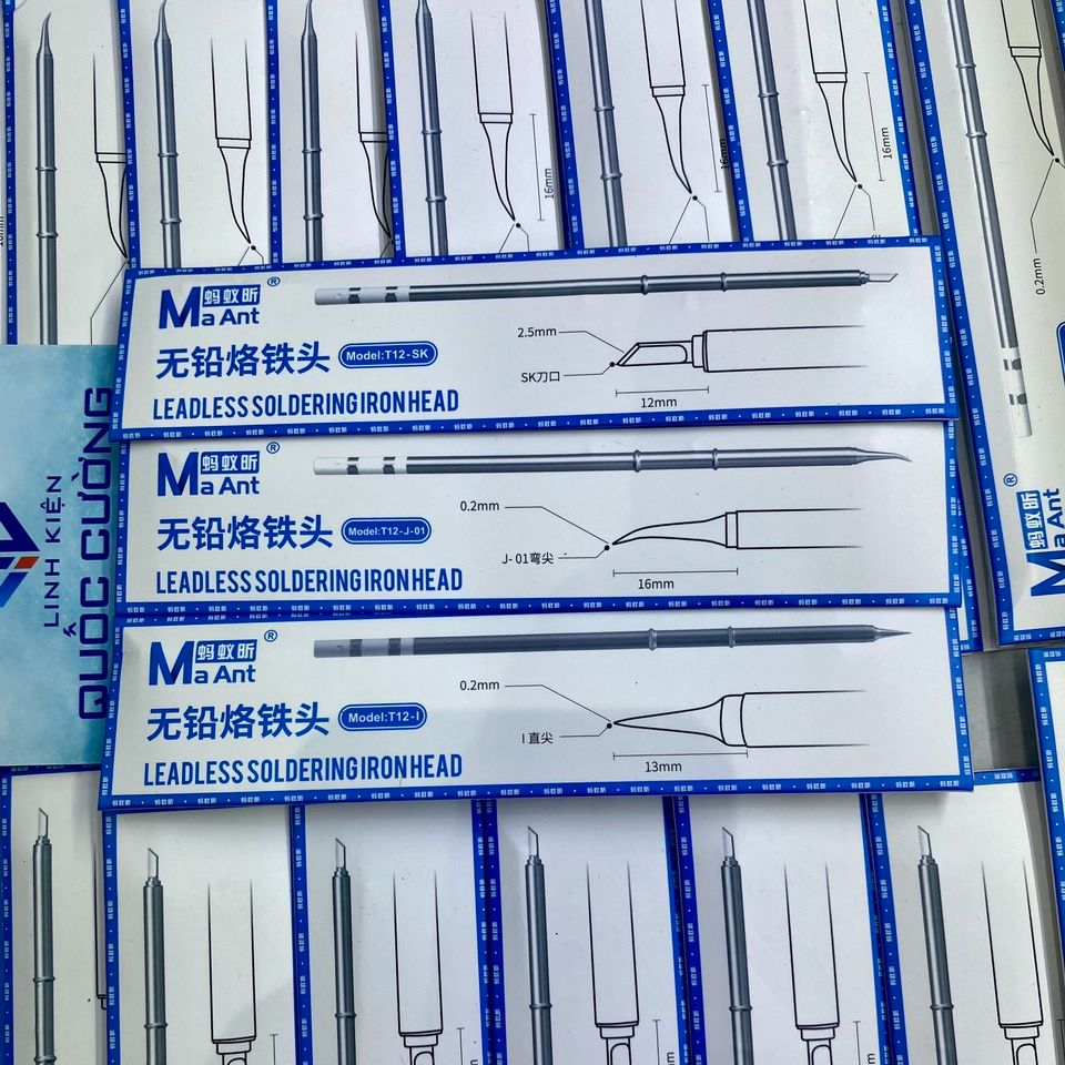Mũi hàn T12 cong/ thẳng/ dao hãng Ma Ant
