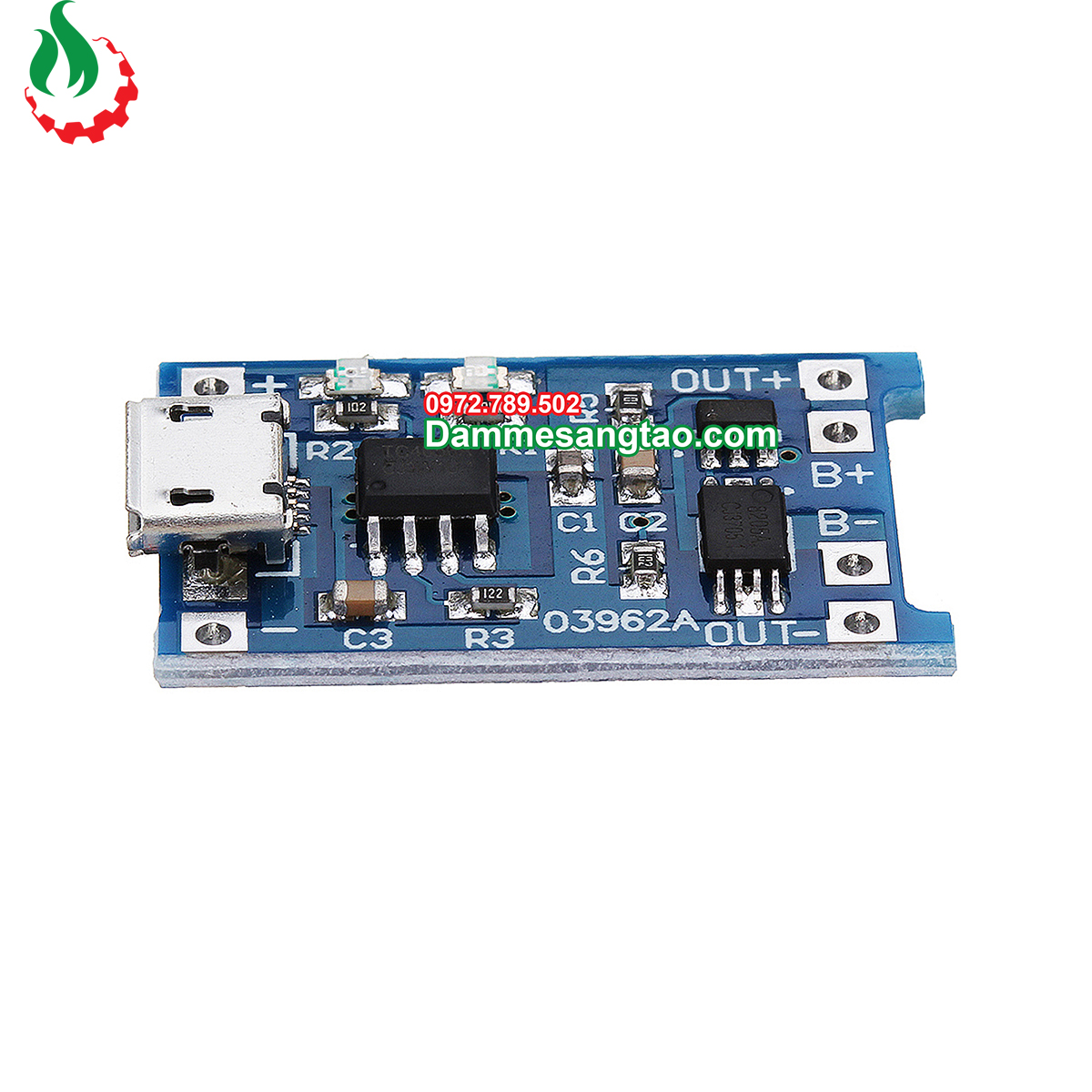 Mạch sạc pin Li-ion 3.7V TP4056 V2 (Có Bảo Vệ)