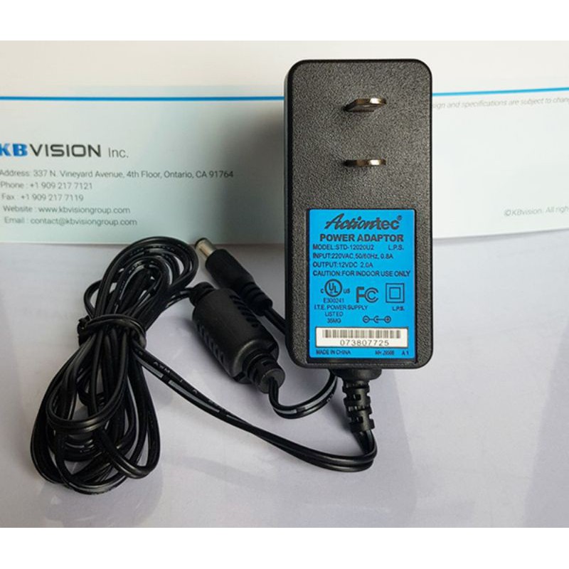 Nguồn 12V 2A Actiontec chuyên camera, đầu thu .. Có Đèn Báo