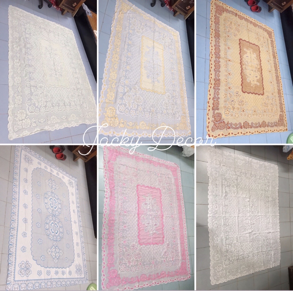 [SIÊU RẺ] Khăn trải bàn Ren Hoa 140x200cm - HÀNG ĐẸP
