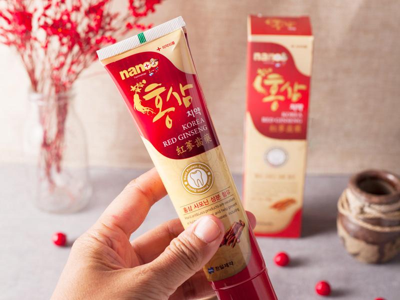 [HCM]Kem Đánh Răng Hồng Sâm Nano Korea (Hộp 150g)