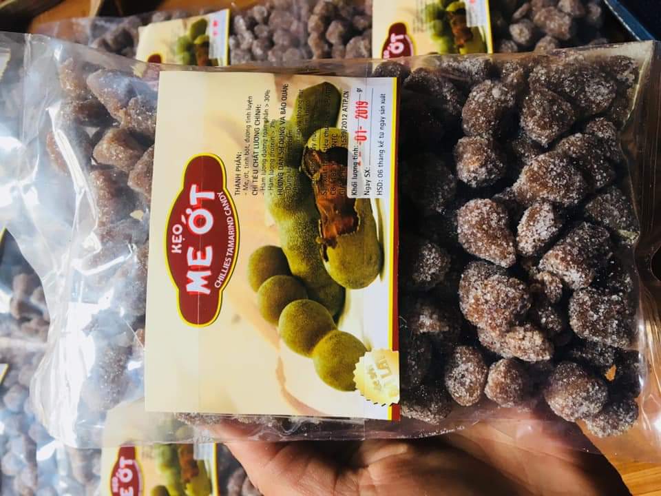 hộp 500gr kẹo me cay Đà Lạt