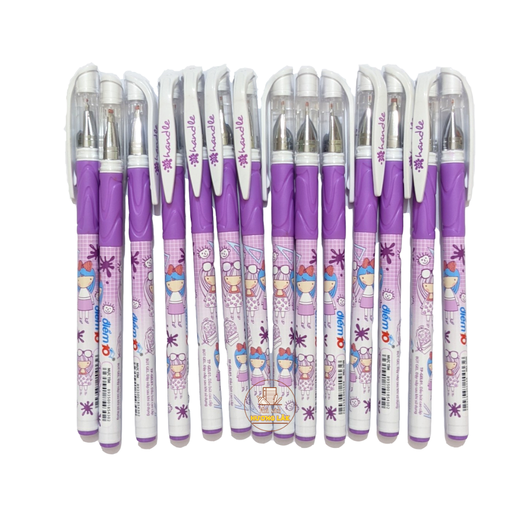 Bút Gel Điểm 10 Handle TP-GEL01, mực tím  (combo 2 cây)