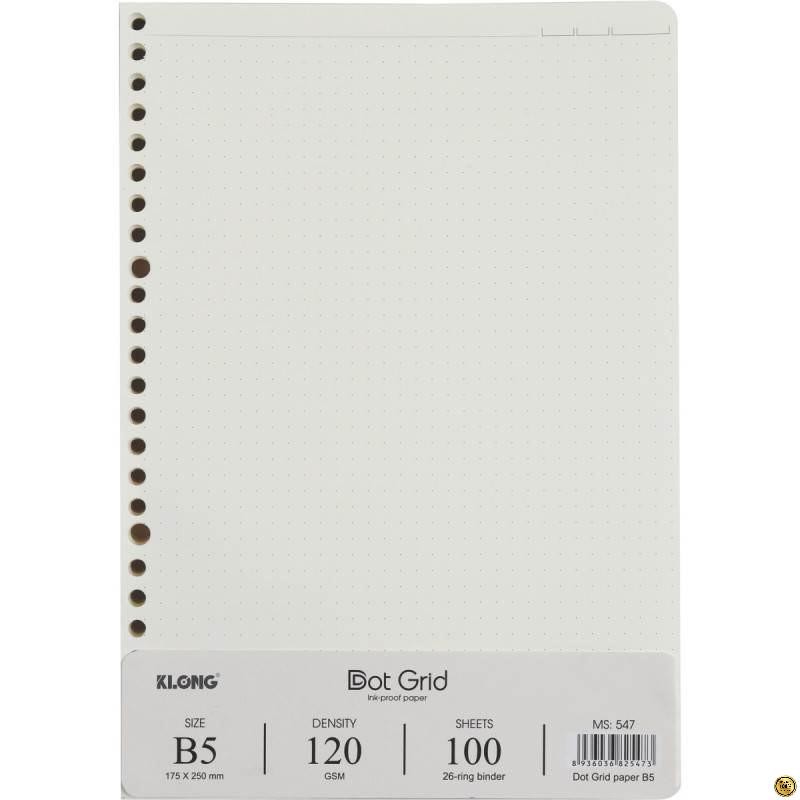 Ruột sổ còng dot grid b5 - 100 tờ; ms: 547