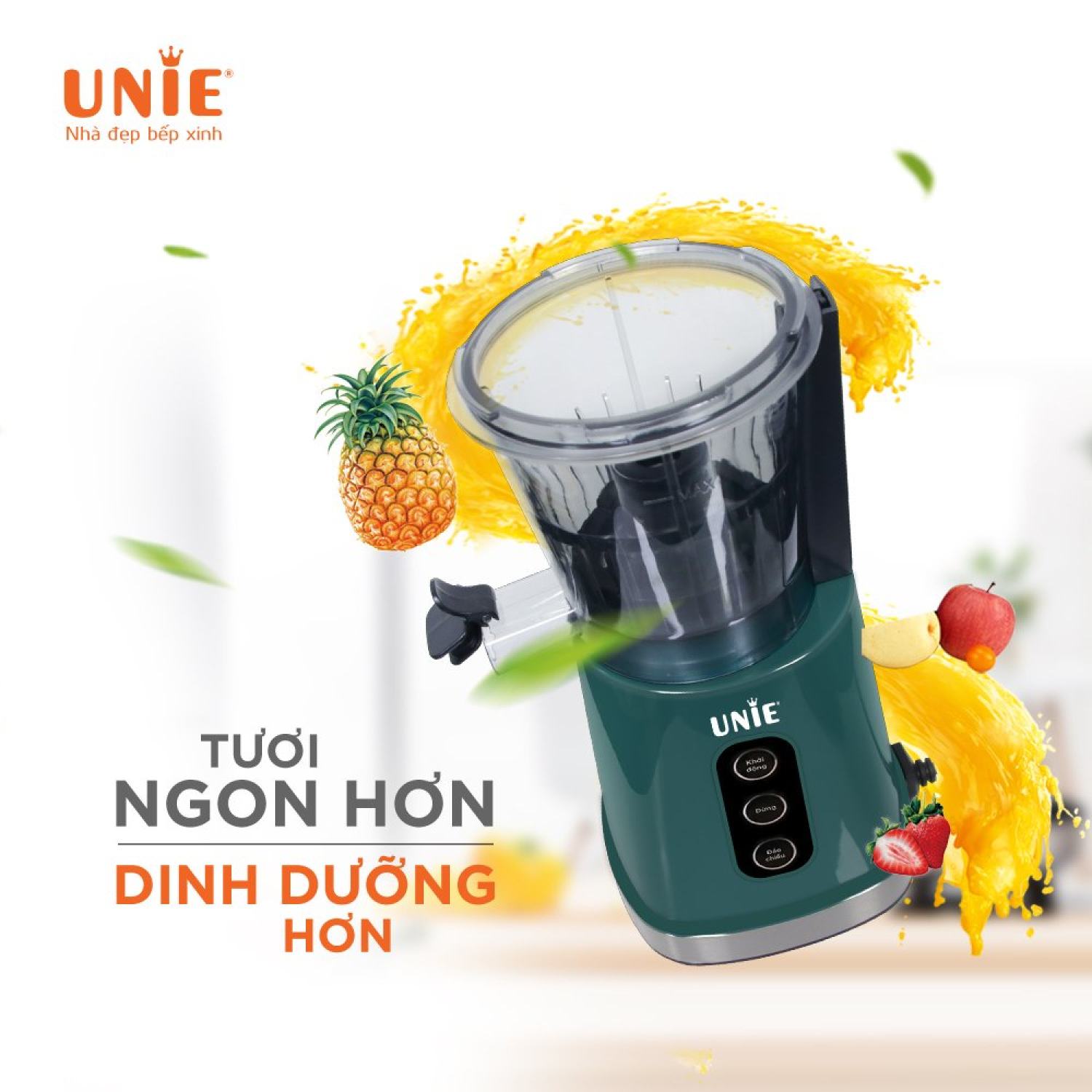 Máy ép chậm, máy ép hoa quả mini UNIE UE-525 BẢO HÀNH [ 12 tháng ]
