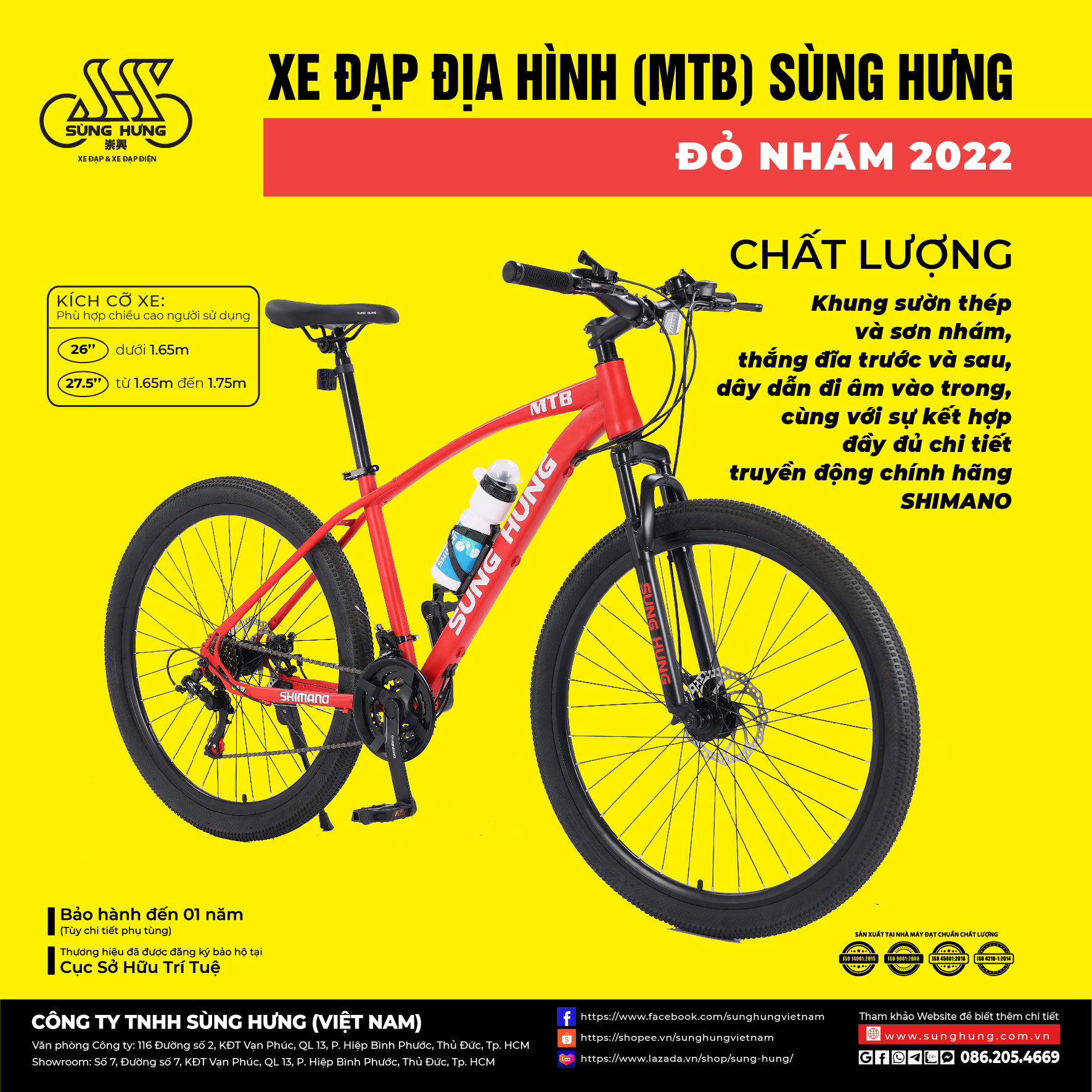 Mua XE P A H NH MTB S NG H NG nh m 2022 26 27.5 khung